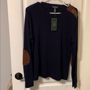 Navy Ralph Lauren long sleeved shirt.